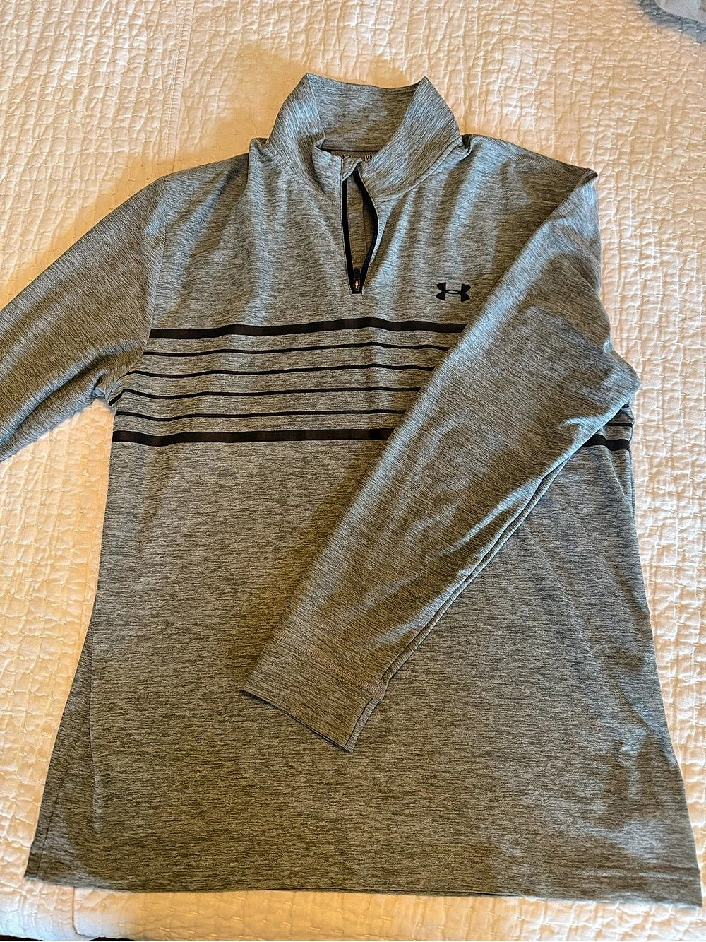 Under Armour ColdGear Half-Zip Color Block Gray Size Medium